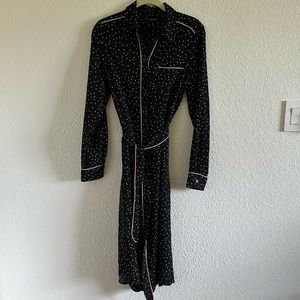 Women’s small, who what wear black and tan polkadot dress dress